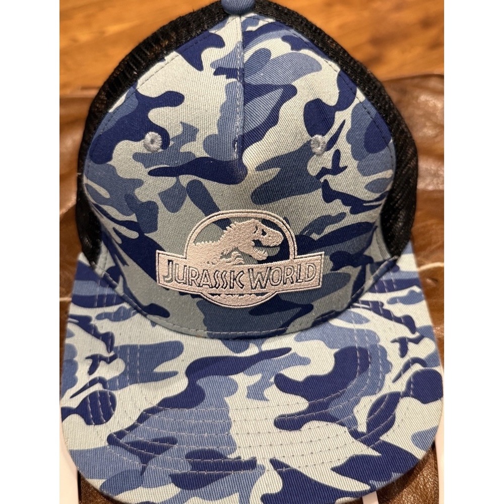 Jurassic World‎ Universal Studios Adult Blue Camo Trucker Snapback Cap Hat